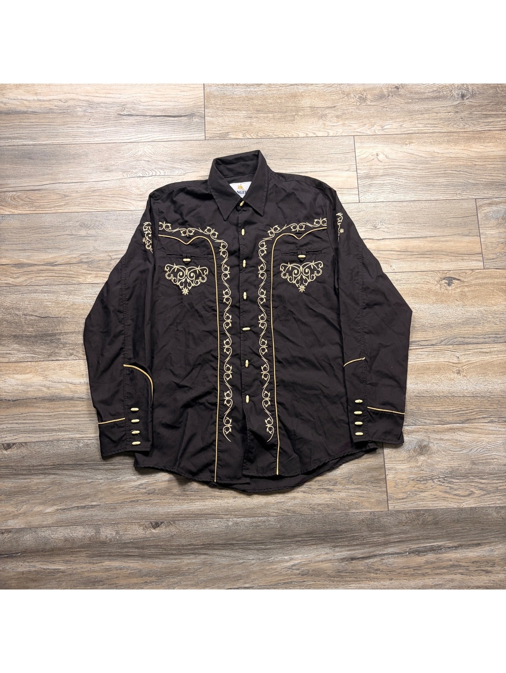 90’s Ranger’s western button up, good condition, size L 21.5 Pp